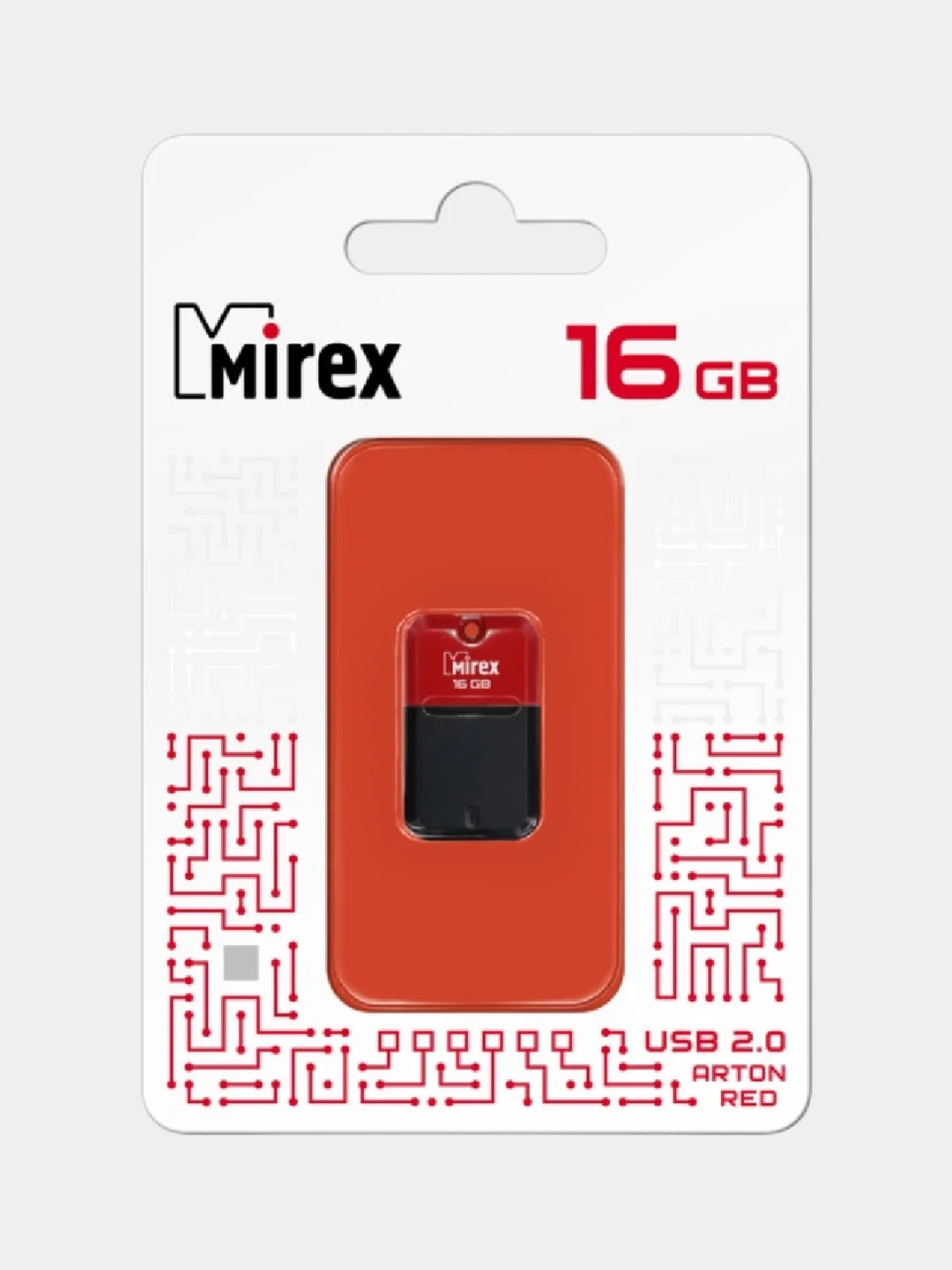 Карта памяти Mirex Arton Red, USB 2.0, 8 - 32 Gb