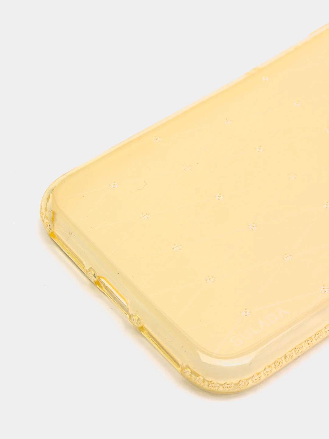 Лимонный чехол для Apple iPhone X / Xs, прозрачный, силиконовый, со стразами