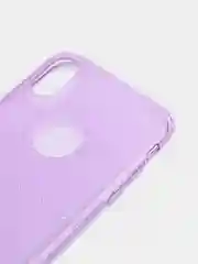 Пурпурный чехол для Apple iPhone X / Xs, прозрачный, силиконовый, со стразами
