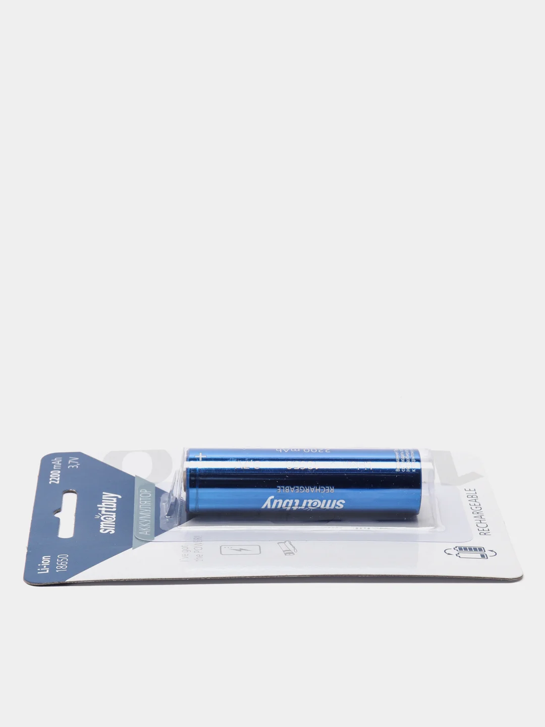 Аккумулятор-батарейка Smartbuy 18650 Li-Ion, 2200 mAh