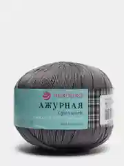 Серый пряжа Ажурная Пехорка Мерсеризованный хлопок-100%, 50 г 280 м