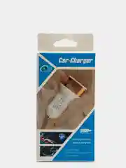 Золотой автомобильное зарядное устройство 2xUSB с индикатором 1А, 2.1А /Автомобильный адаптер