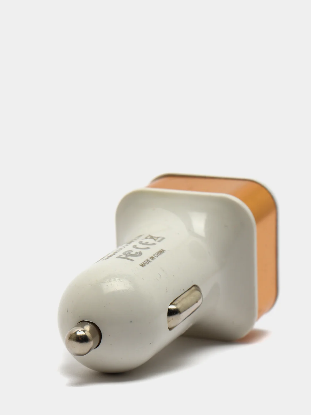 Золотой автомобильное зарядное устройство 2xUSB с индикатором 1А, 2.1А /Автомобильный адаптер