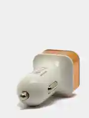 Золотой автомобильное зарядное устройство 2xUSB с индикатором 1А, 2.1А /Автомобильный адаптер