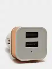 Золотой автомобильное зарядное устройство 2xUSB с индикатором 1А, 2.1А /Автомобильный адаптер