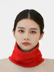 Красный шарф-снуд, хомут вязаный
