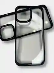 Черный прозрачный чехол с усиленными бортами iPhone 13, 13 Pro, 13 Pro Max
