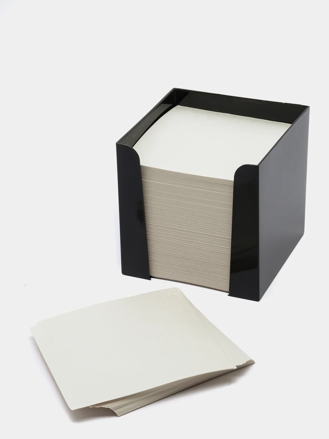 Блок бумаги для записей, 9 x 9 x 9 см, 65 г/м2, в пластиковом боксе, белый