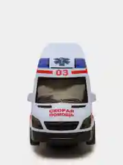 S Машина Скорая помощь, световые и звуковые эффекты, русская озвучка, работает от батареек