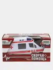 S Машина Скорая помощь, световые и звуковые эффекты, русская озвучка, работает от батареек