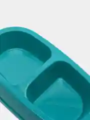 Бирюзовый миска двойная для кошек, 2 х 0.26 л, Гамма