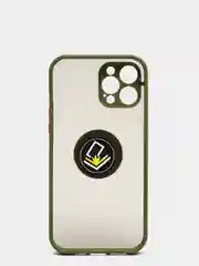 Золотистый хаки чехол для Айфон 12 Pro Max, с магнитом и подставкой