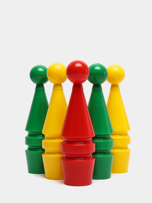 Игра боулинг: 6 кеглей, 2 шара d=8 см
