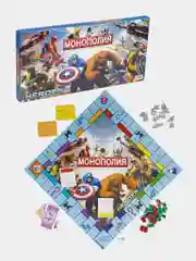 Бежевый настольная игра Монополия (MONOPOLY). Для детей и взрослых.Полностью на русском языке