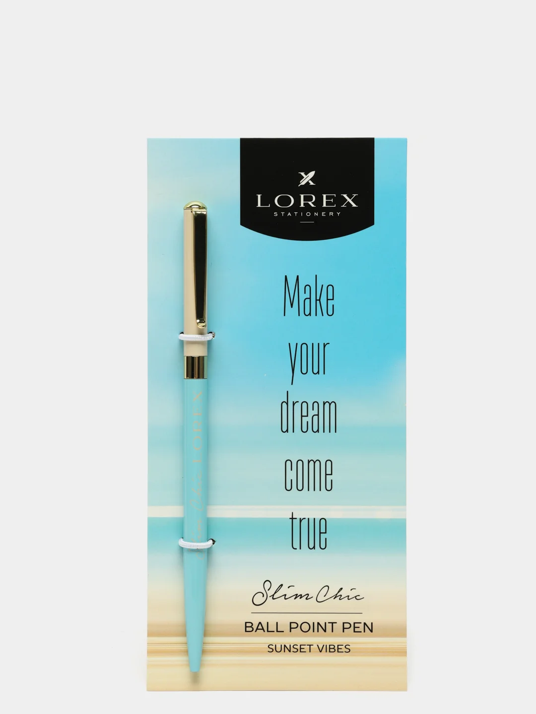 Лазурный подарочная ручка Lorex Sunset Vibes, серия "Slim Chic"