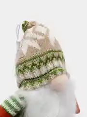 Бежевый новогодний гномик,  гном tomte, гном nisse