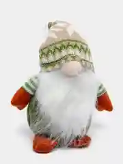 Бежевый новогодний гномик,  гном tomte, гном nisse