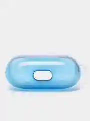Синий силиконовый чехол для AirPods 3, 8 цветов, градиент, с креплением под карабин