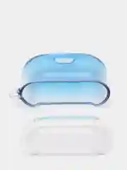 Синий силиконовый чехол для AirPods 3, 8 цветов, градиент, с креплением под карабин