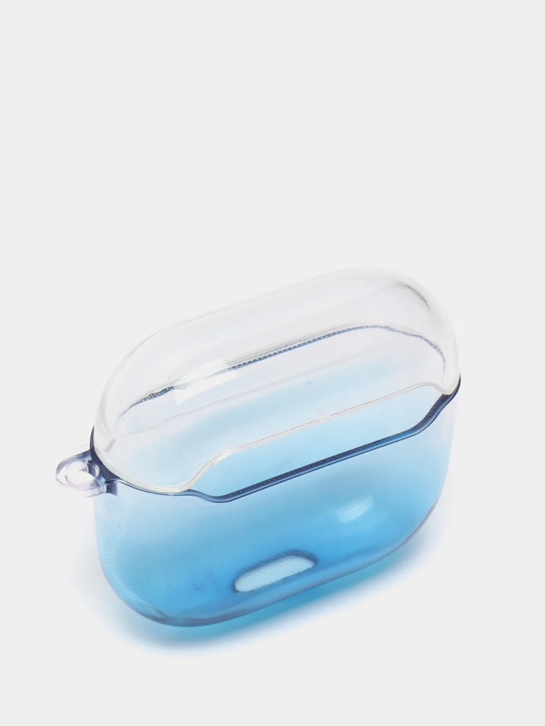 Синий силиконовый чехол для AirPods 3, 8 цветов, градиент, с креплением под карабин