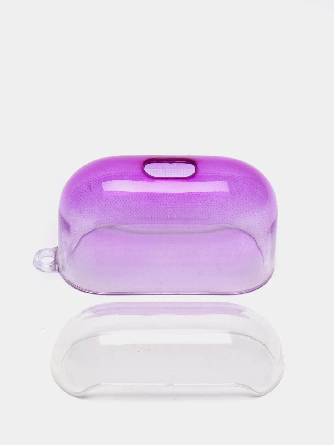 Фиолетовый силиконовый чехол для AirPods 3, 8 цветов, градиент, с креплением под карабин