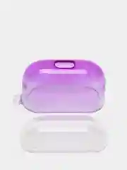 Фиолетовый силиконовый чехол для AirPods 3, 8 цветов, градиент, с креплением под карабин