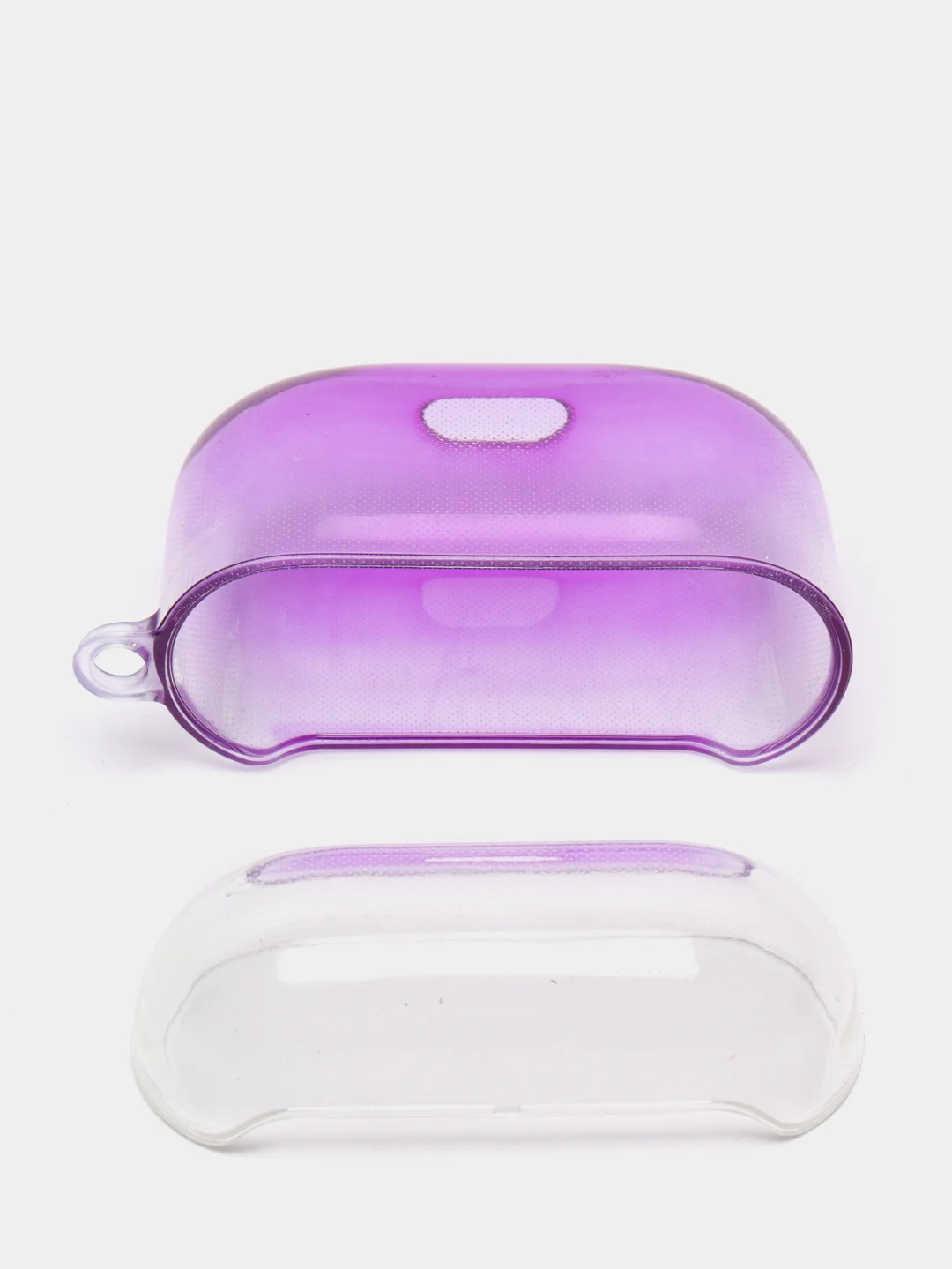 Фиолетовый силиконовый чехол для AirPods 3, 8 цветов, градиент, с креплением под карабин