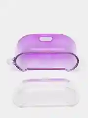 Фиолетовый силиконовый чехол для AirPods 3, 8 цветов, градиент, с креплением под карабин