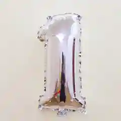 Серебряный шарик Цифра фольгированная "16" дюймов, Шар Цифра