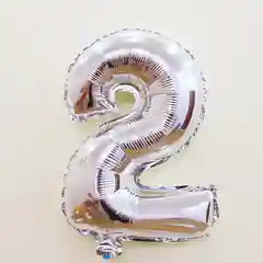 Серебряный шарик Цифра фольгированная "16" дюймов, Шар Цифра