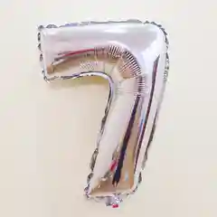 Серебряный шарик Цифра фольгированная "16" дюймов, Шар Цифра