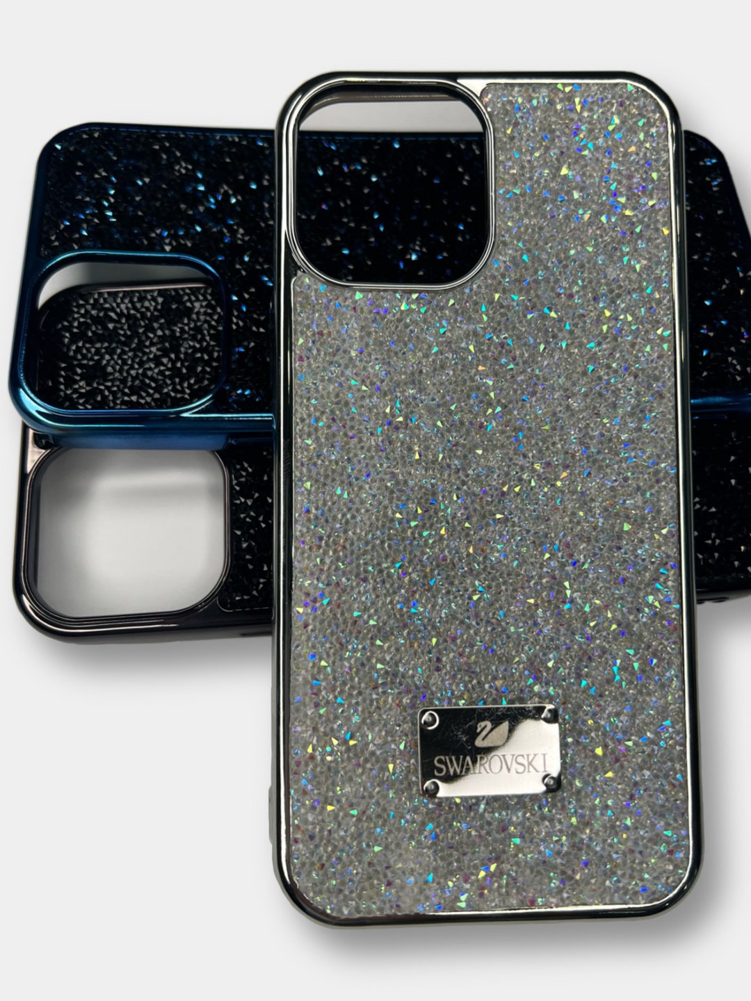 Чехол-накладка силиконовая со стразами SWAROVSKI Crystalline для iPhone 11 Темно-синий
