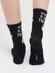 Черный носки с принтом