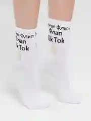 Белый носки с принтом