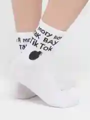 Молочный носки с принтом