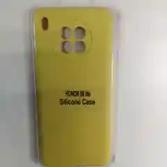 Желтый чехол Honor 50 lite c защитой камеры и бархатом внутри