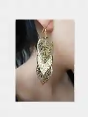 Серьги объемные "Лепестки", длинные серьги