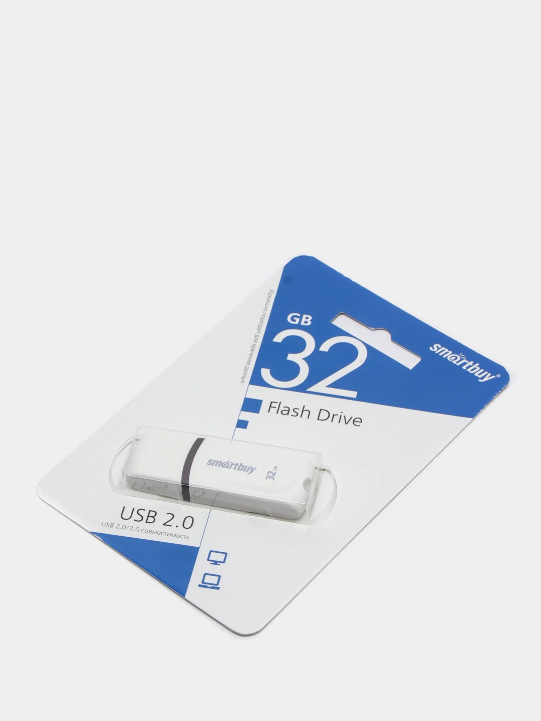 Белый флешка SmartBuy Paean 32GB / 64GB USB flash drive 2.0