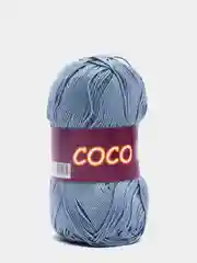 Синий меланж пряжа Vita Cotton Coco 100% Мерсеризованный хлопок 50г 240м