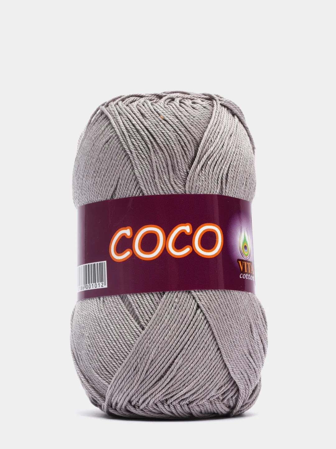 Серый пряжа Vita Cotton Coco 100% Мерсеризованный хлопок 50г 240м