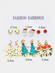 Серьги на уши, комплект из 6 штук
