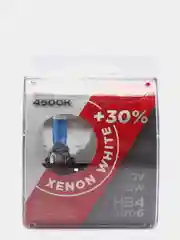 Автолампа HB4/9006 12V 55W 1-конт XENON WHITE+30 4500K Спутник SKYWAY S09101055