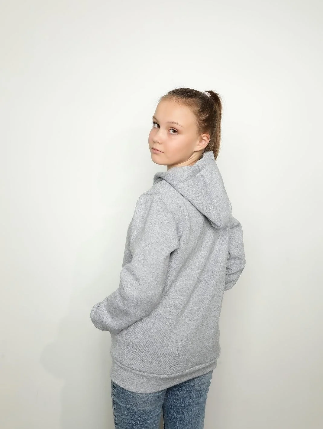 Черный milena21 Худи детское с начёсом, толстовка утеплённая для мальчиков и девочек