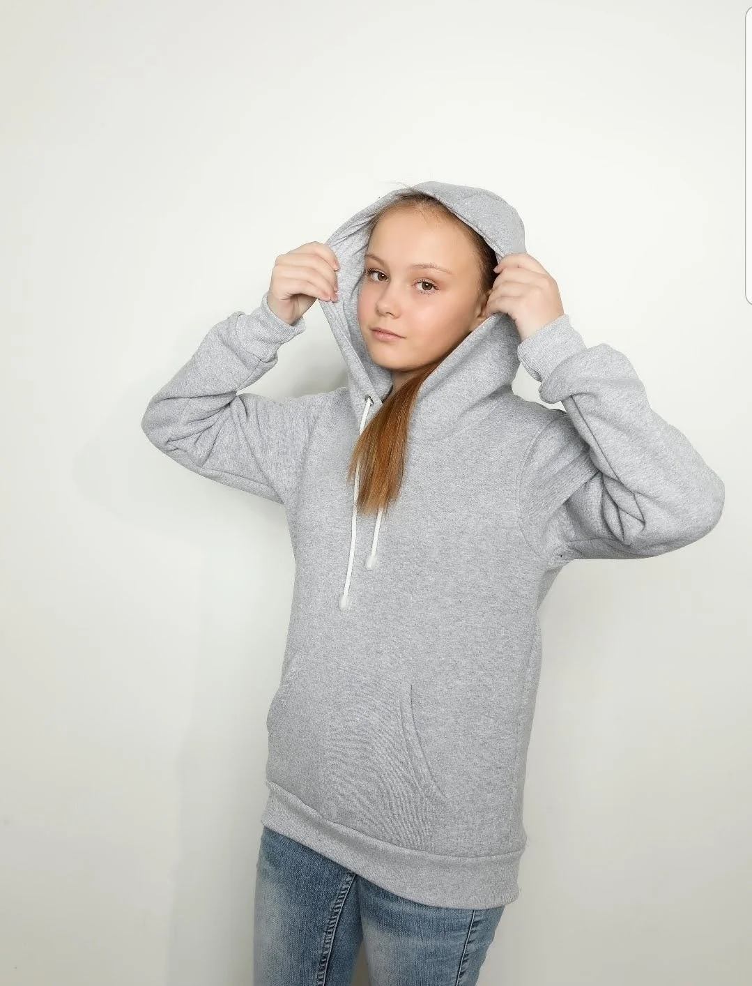 Черный milena21 Худи детское с начёсом, толстовка утеплённая для мальчиков и девочек