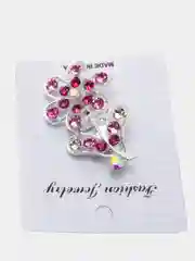 Пурпурный брошь со стразами ассорти