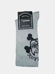 Серый носки мужские "Туркан", с принтом