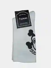 Белый носки мужские "Туркан", с принтом