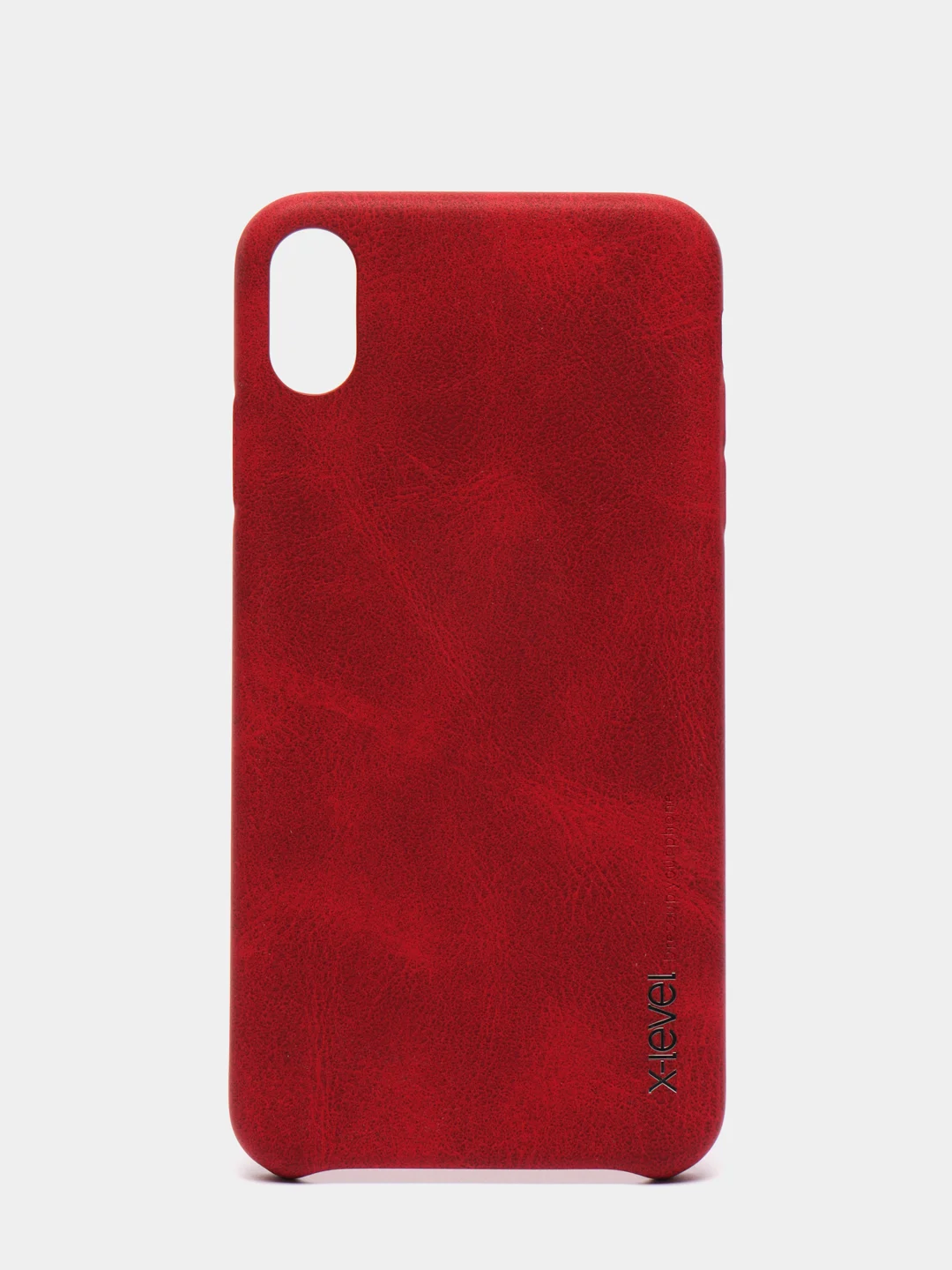 Красный чехол кожаный из эко кожи для iPhone XS Max X-level Vintage