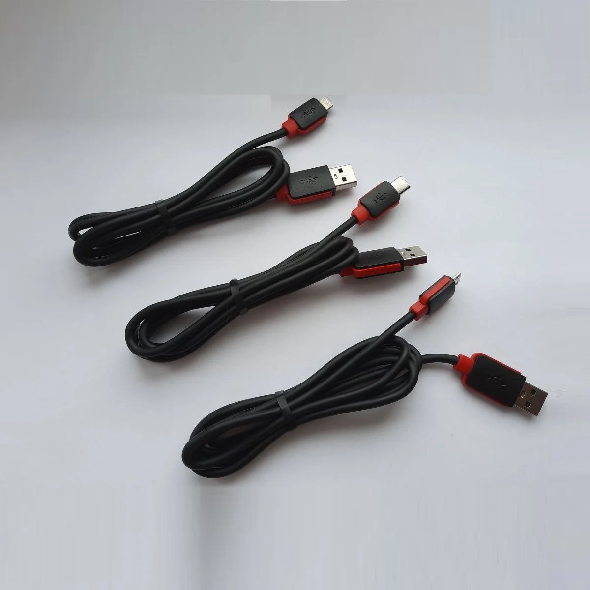 USB Кабель (провод) быстрой зарядки Android/iPhone  1м Micro/Type-C/Lightning