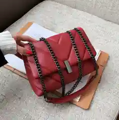 Красный модная женская сумка через плечо